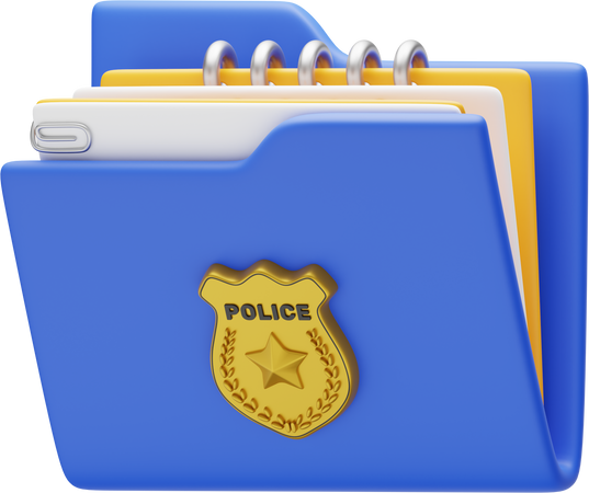 Police Document 3D Icon